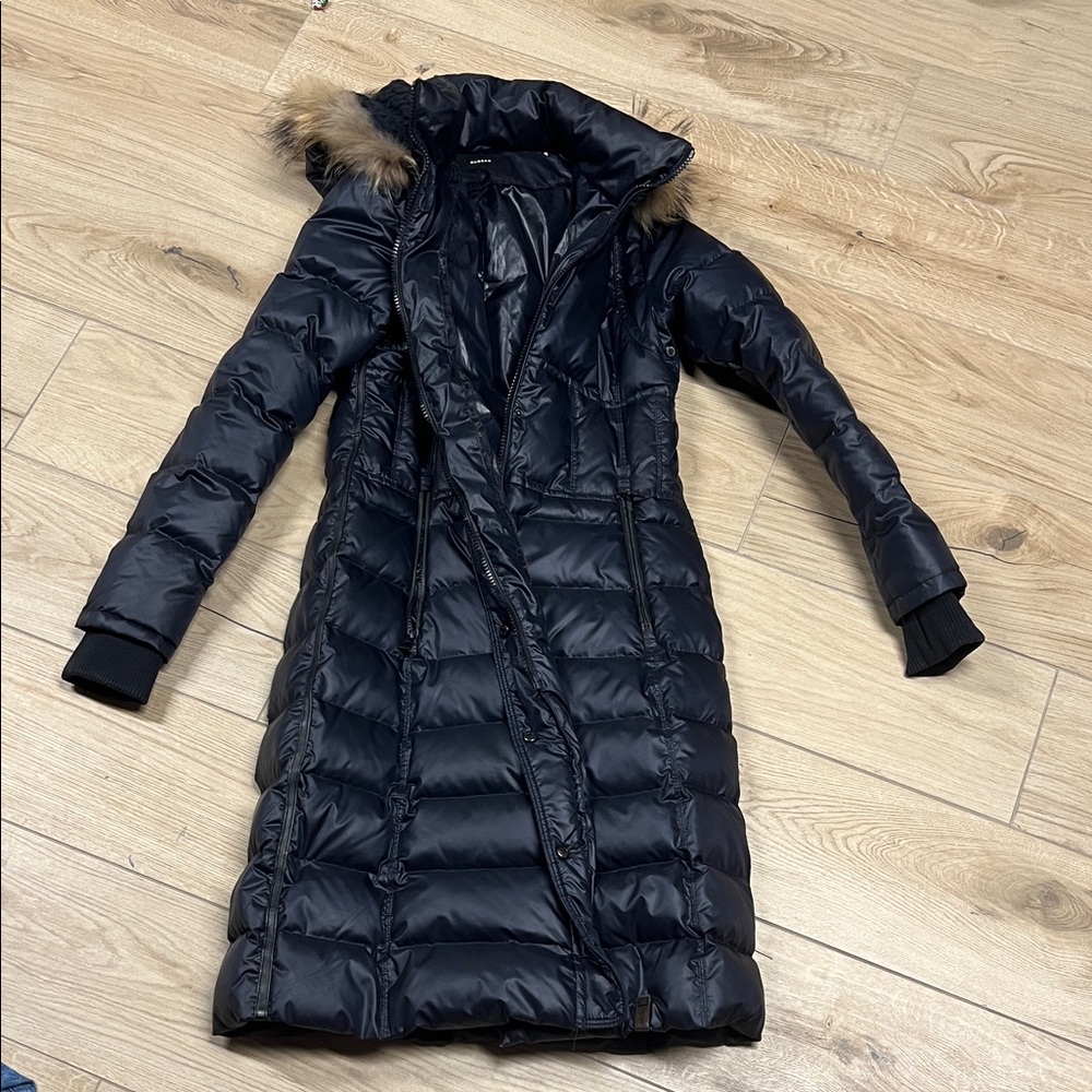 RUDSAK Midnight Puffer Jacket with Fur Trim